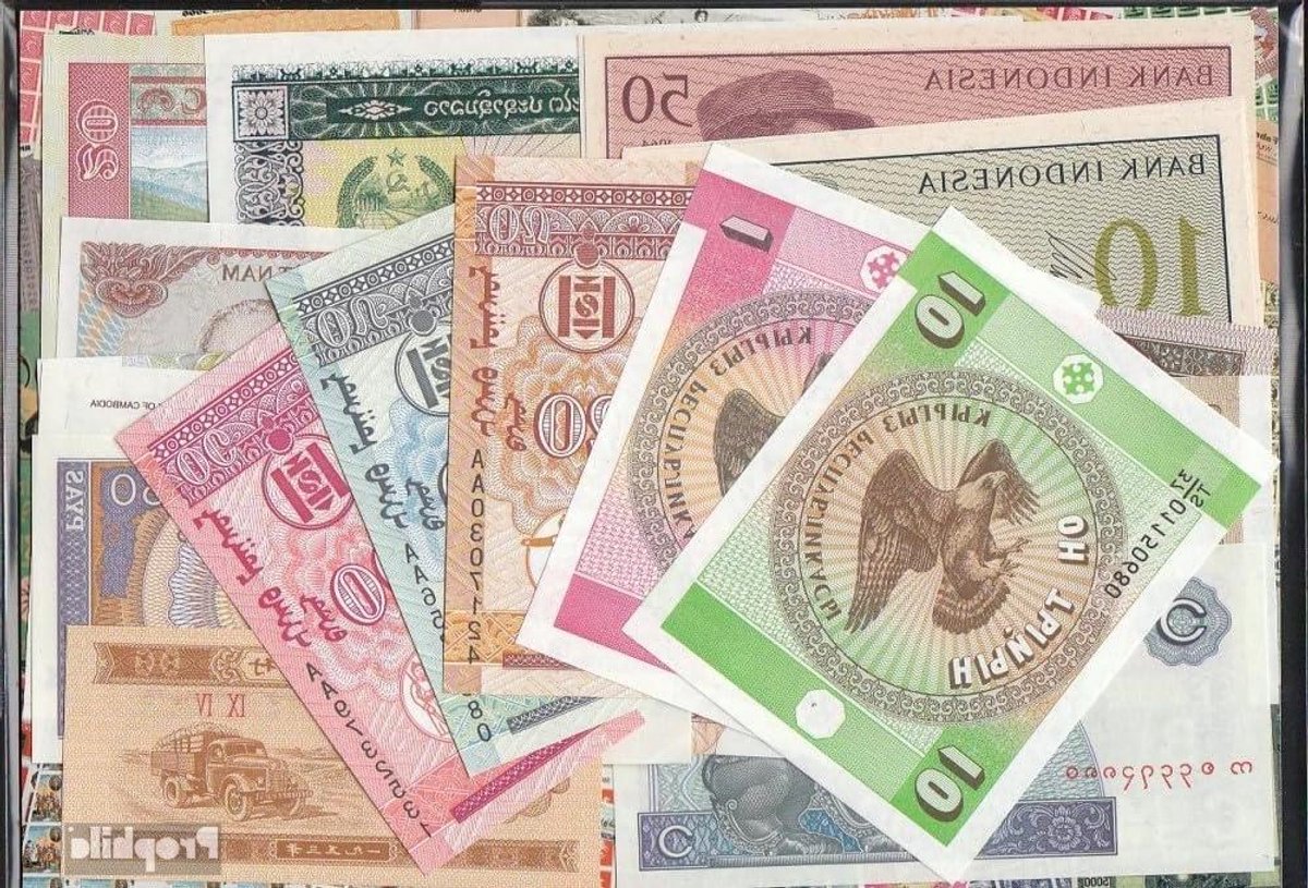 Bankbiljetten Azië - Verzamelgeld Papiergeld - Verzamelen - 20 Verschillende - 70 gram - Multicolor