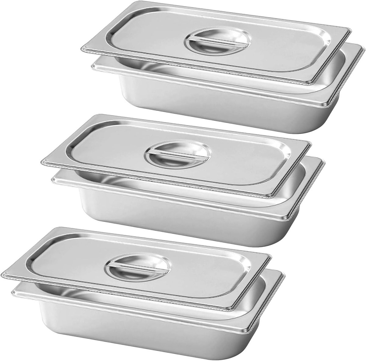 Rechthoekige Bakplaten van RVS 32.5 x 17.5 x 6.5 cm Ideaal voor Taarten Vlees en Groenten