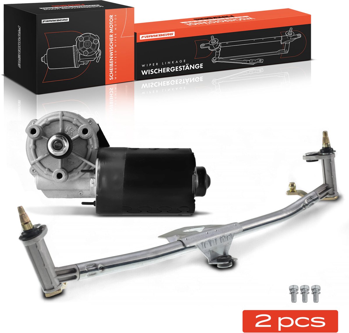 Frankberg 1x Ruitenwissermotor+1x Ruitenwisser Mechanisme Voor voor VW