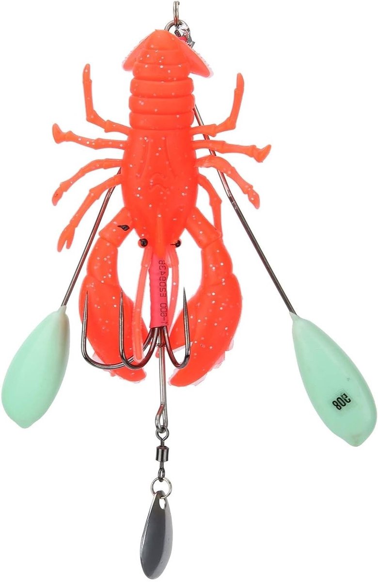 Grote kunstmatige kreeftvorm aas voor diepzeevissen, trollen en visaccessoires in rood 1.3mm PVC