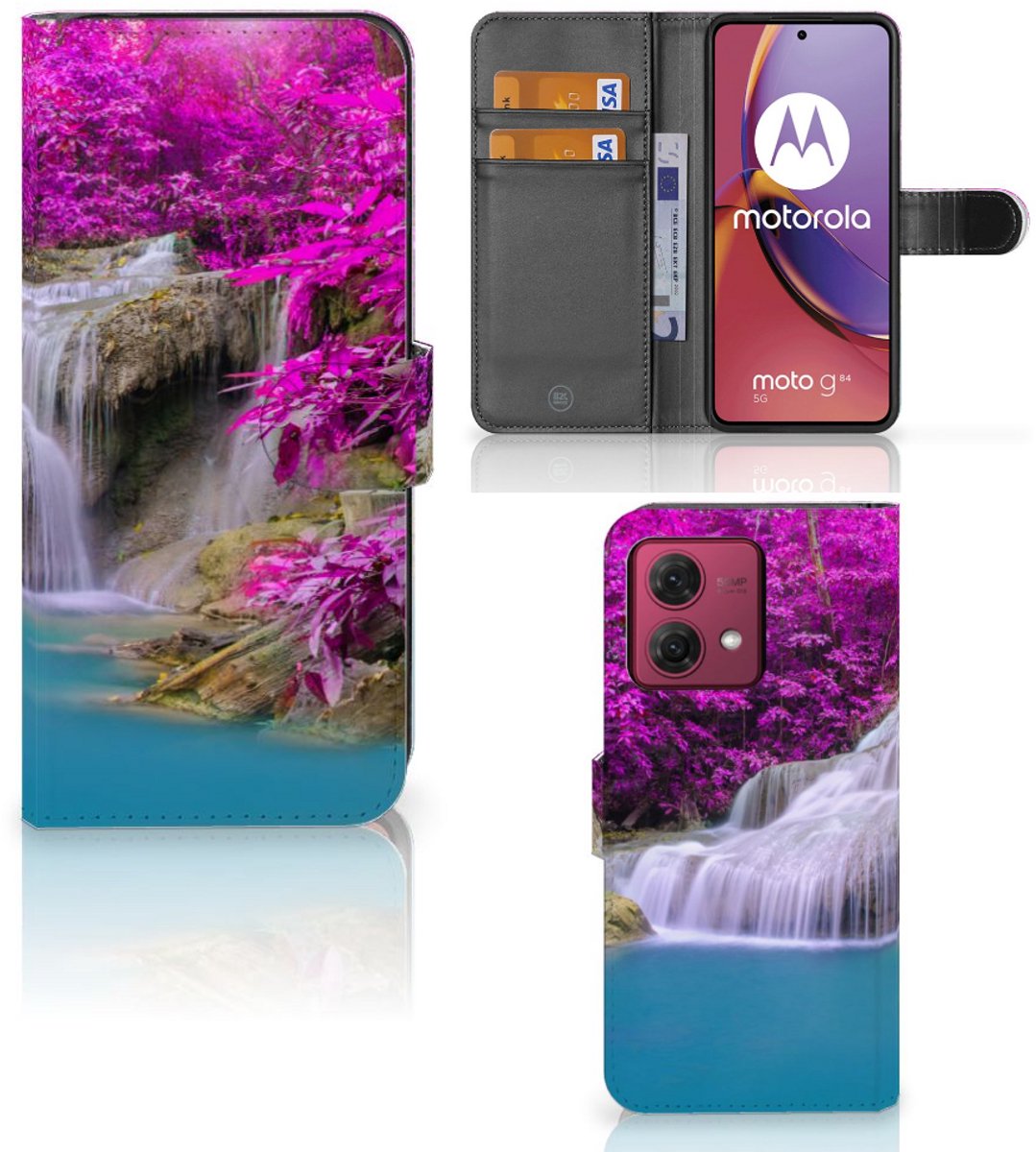 Motorola Moto G84 Flip Cover Waterval
