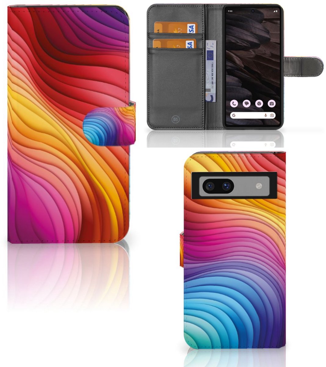 Book Case voor Google Pixel 7A Regenboog