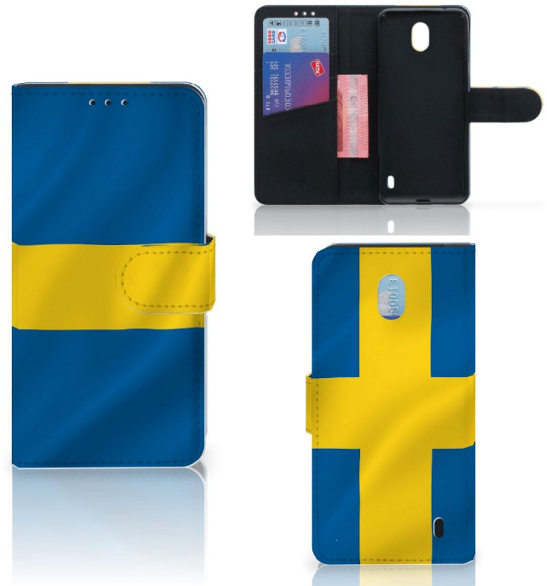Nokia 1 Plus Bookstyle Case Zweden