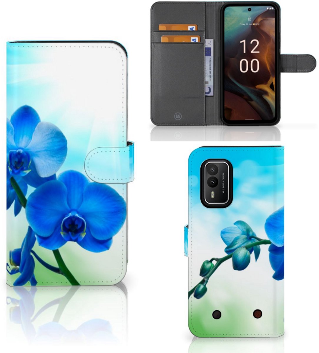 Nokia XR21 Hoesje Orchidee Blauw - Cadeau voor je Moeder