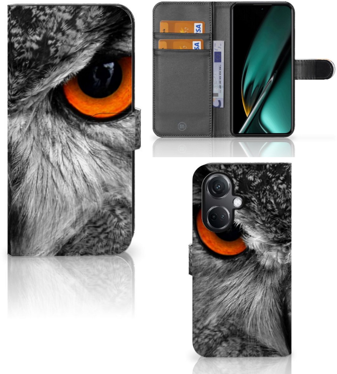 OnePlus Nord CE 3 Telefoonhoesje met Pasjes Uil