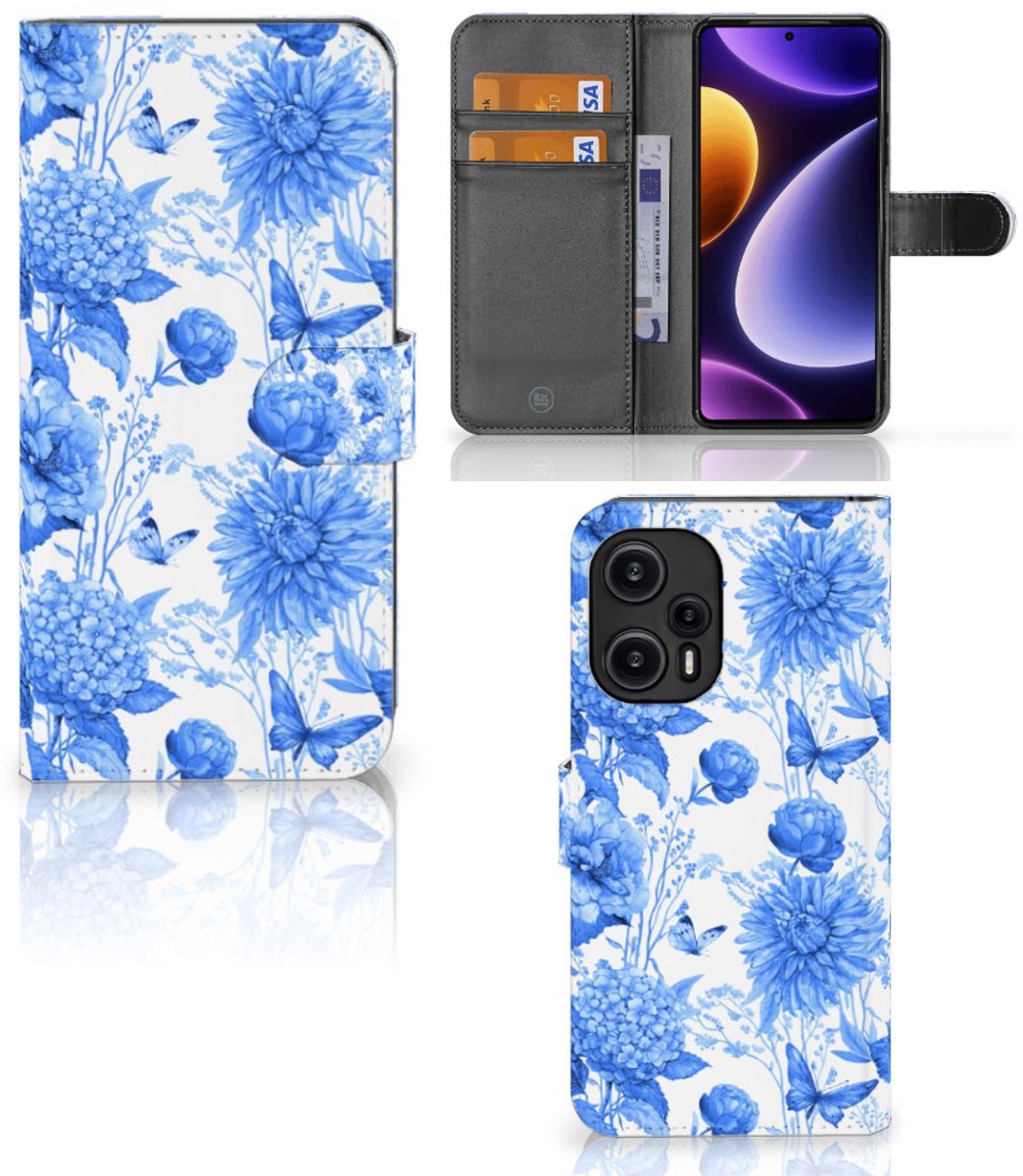Hoesje voor Xiaomi Poco F5 Flowers Blue