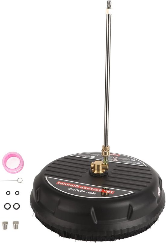 Dailygoods - 15 Inch Hogedrukreiniger Oppervlaktereiniger, 4000 Psi Universele Oppervlaktereiniger Opzetstuk Hogedrukreiniger Accessoires met Drijfstang 1/4 Inch Snelkoppeling van Dailygoods — afbeelding 3