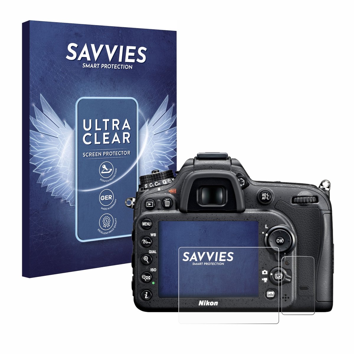 Savvies - Screenprotector voor Nikon D7100 - Folie Beschermfolie transparant 18 Stuks