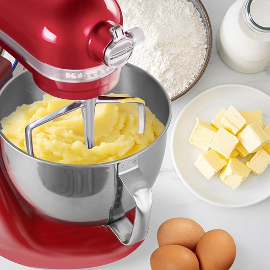 Mixer Accessoire - Platte Klopper - Beslag Maken - Flexibele Rand - 7QT - Zilver — afbeelding 4