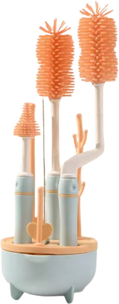 Baby flessenborstel set – 5-delig - Rozenkwarts — afbeelding 5