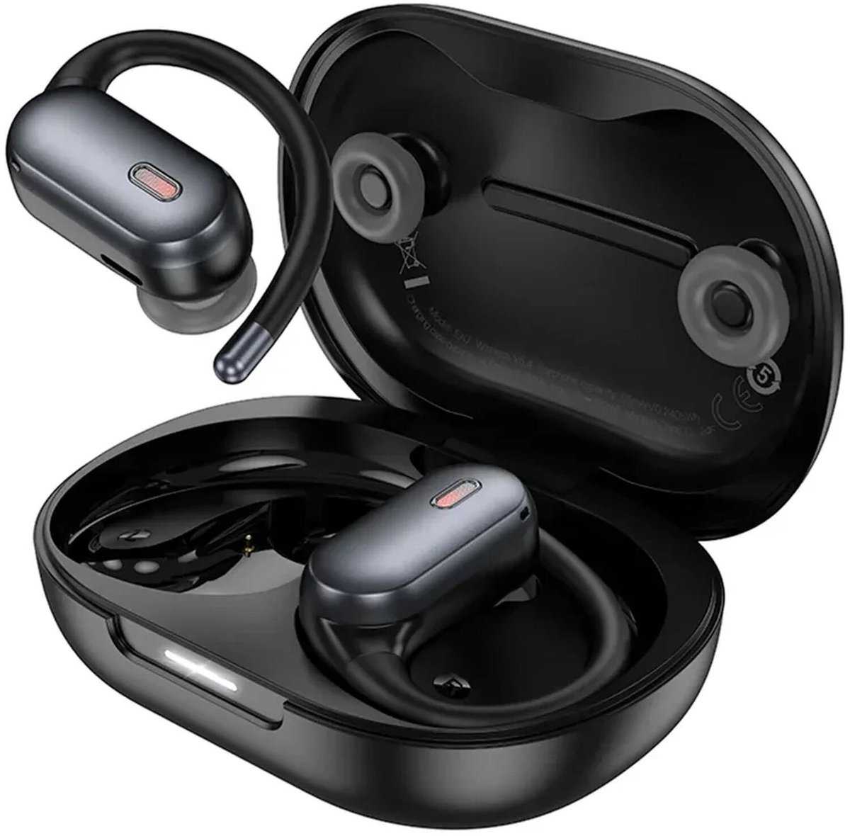Hoco EA7 TWS Headset ANC/ENC Noise Cancelling Open-Ear Draadloze Oordopjes Zwart