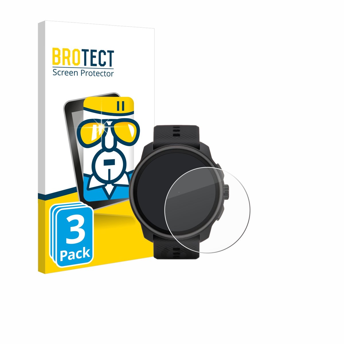 BROTECT - Glas Screenprotector voor Suunto Race S - Gehard Beschermglas 9H 3 Stuks