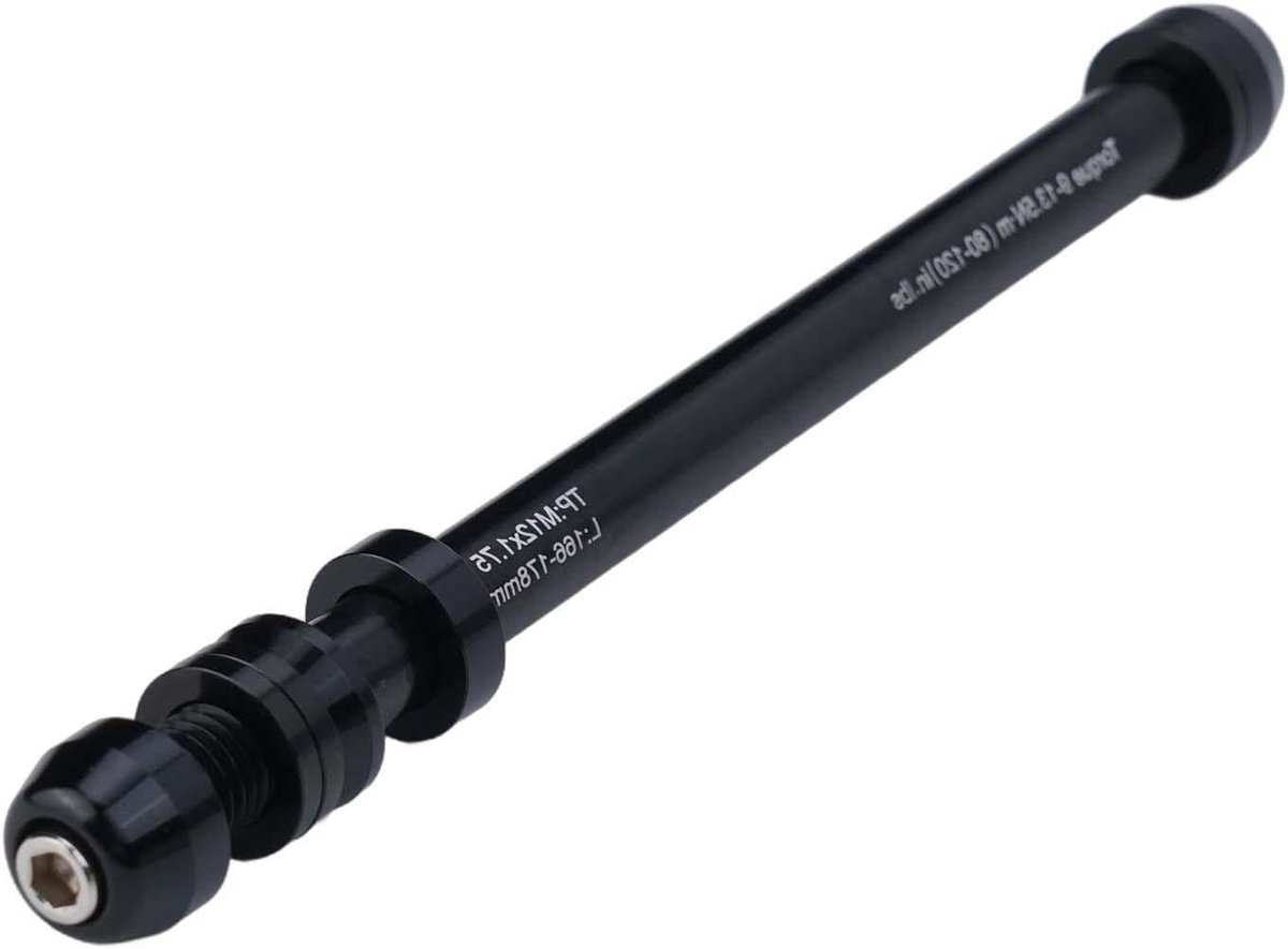 Fietstrainer Steekas Spies - Steekasadapter - Indoor Fietsen - CNC Precisie Bewerking - 21cm Lengte - Zwart