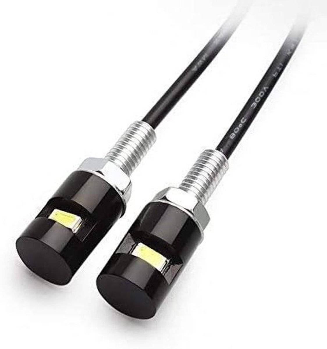 LED Kentekenplaatverlichting - Verlichting Motor Auto - Veilig Rijden - Waterdicht Ontwerp - 1.8cm x 1.2cm - Zwart