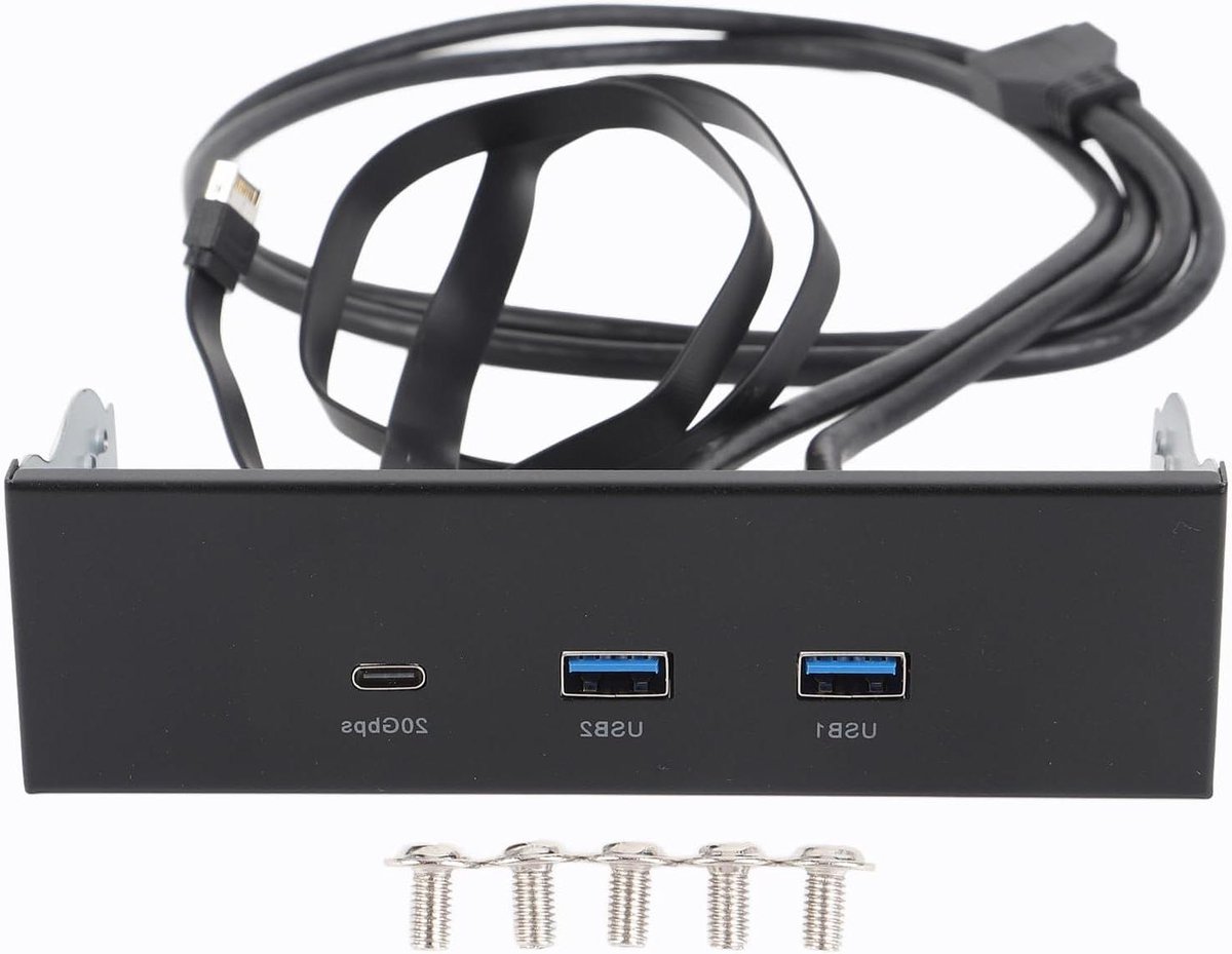 USB Voorpaneel Hub - Paneel USB Hub - Computer Uitbreiding - 20 Gbps Snelheid - 5.25 Inch