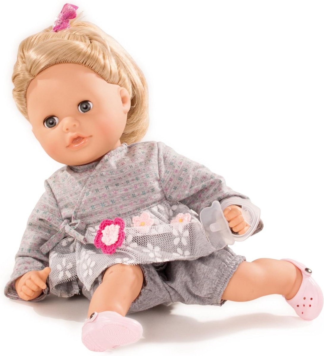 Badpop 7-delige set - Meisjes babypop - Baden en spelen - Zacht lichaam met kralenvulling - 33 cm - Diverse