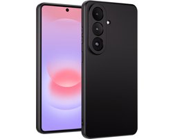 Hoesje Geschikt voor Samsung A37 Hoesje Siliconen Case - Hoes Geschikt voor Samsung Galaxy A37 Hoes Siliconen - Zwart