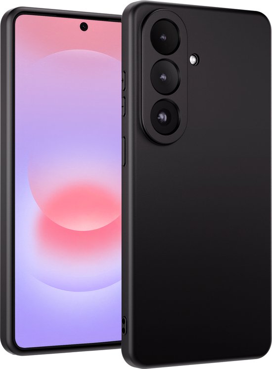 Zwart siliconen hoesje Samsung Galaxy A37/A36, schokbestendig, slank design, perfecte pasvorm, bescherming tegen vallen en krassen