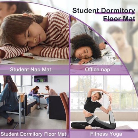 Opvouwbare sportmat, compacte reismat met antislip en draagtas voor pilates en yoga — afbeelding 5