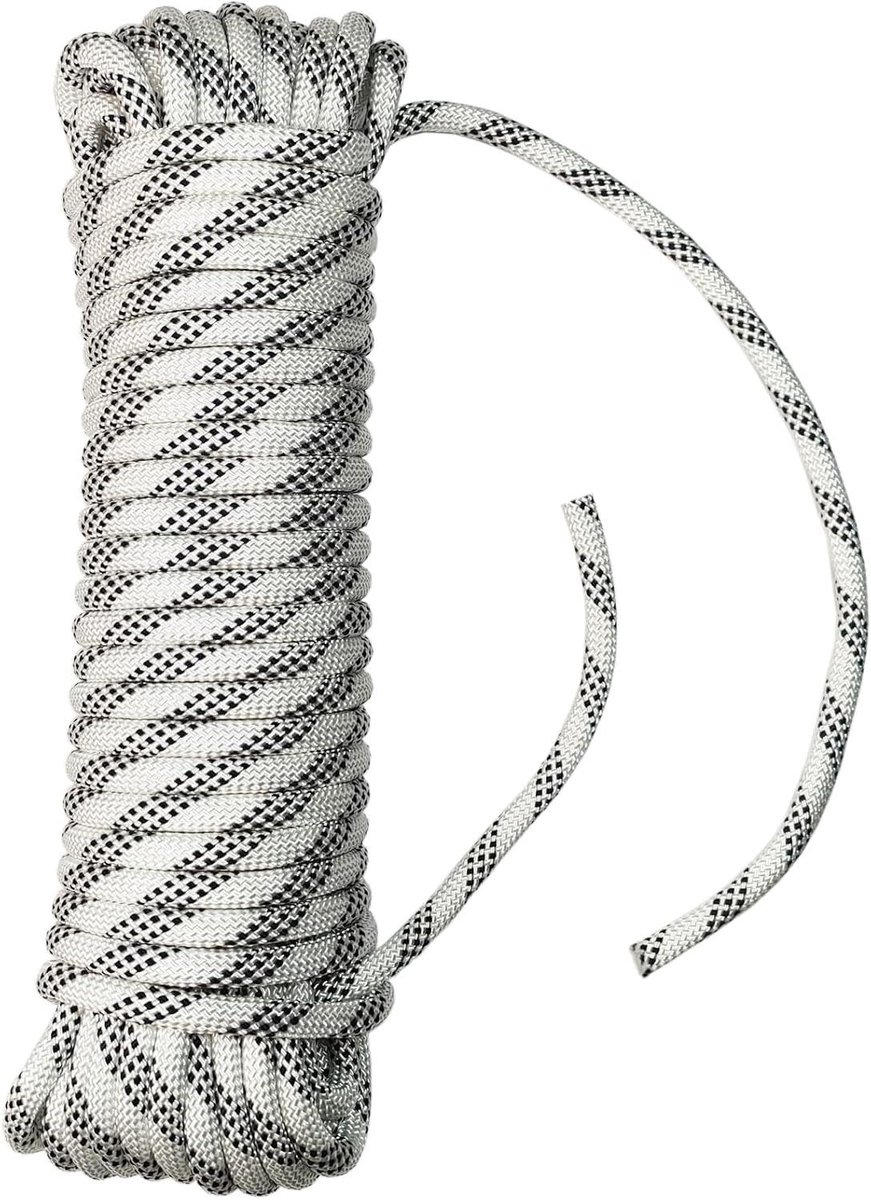 Polypropyleentouw Gevlochten - Textieltouw Koord - Outdoor Bevestiging - UV- en Weerbestendig - 6mm x 30 Meter - Wit