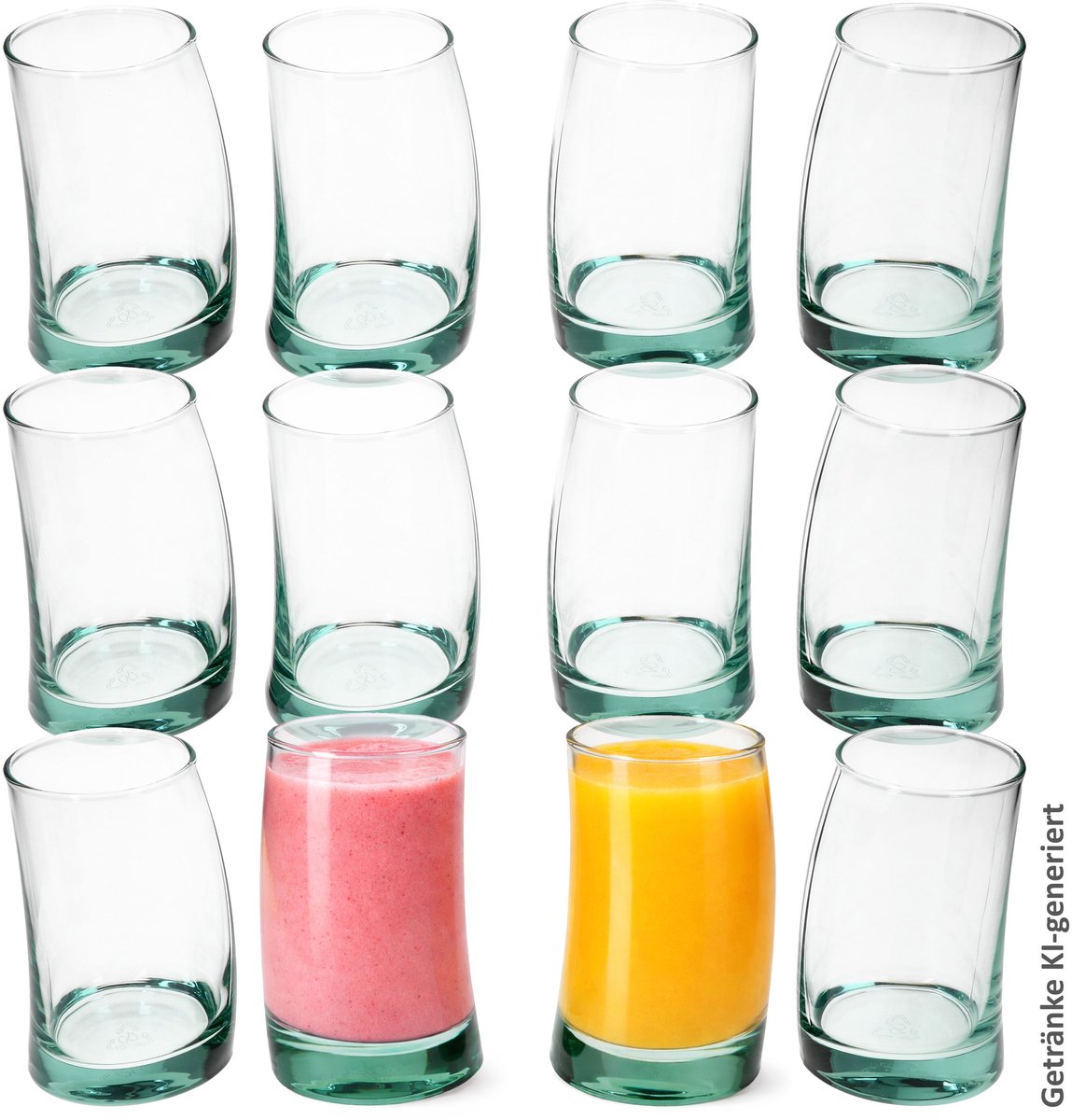 12-delige set SAIL glazen gebogen van gerecycled glas – 42542