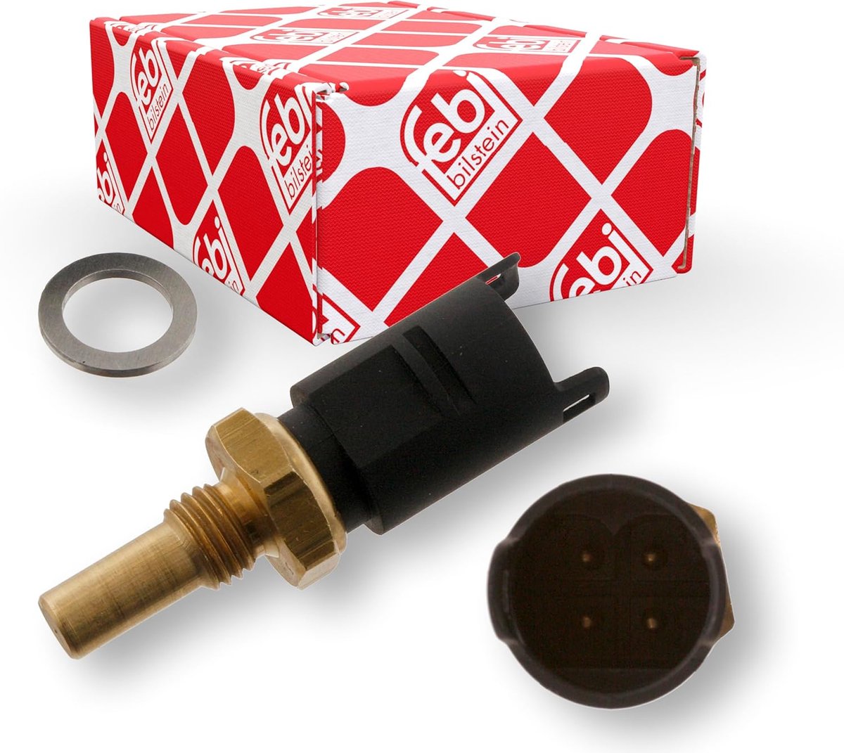 Koelmiddeltemperatuursensor - Temperatuursensor koelvloeistof - Motorkoeling - Brons materiaal - 6.1 x 4.7 x 4.5 cm