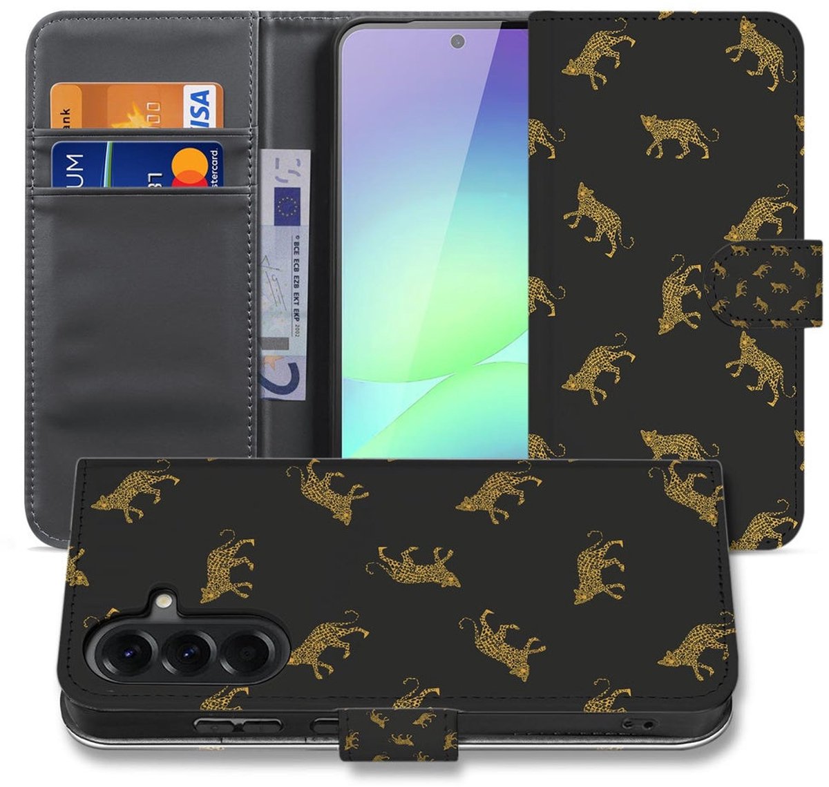 Telefoonhoesje Samsung Galaxy A37 Luipaardprint met Magnetische sluiting