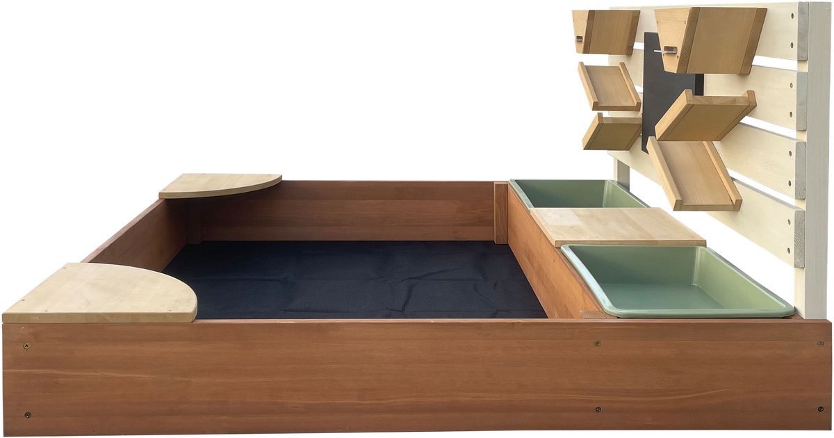 AXI Cato zandbak met zand & waterbakken en Speelwand Beige/bruin- Zand & Water - Inclusief afdekzeil en gronddoek - 10 jaar garantie! — afbeelding 6
