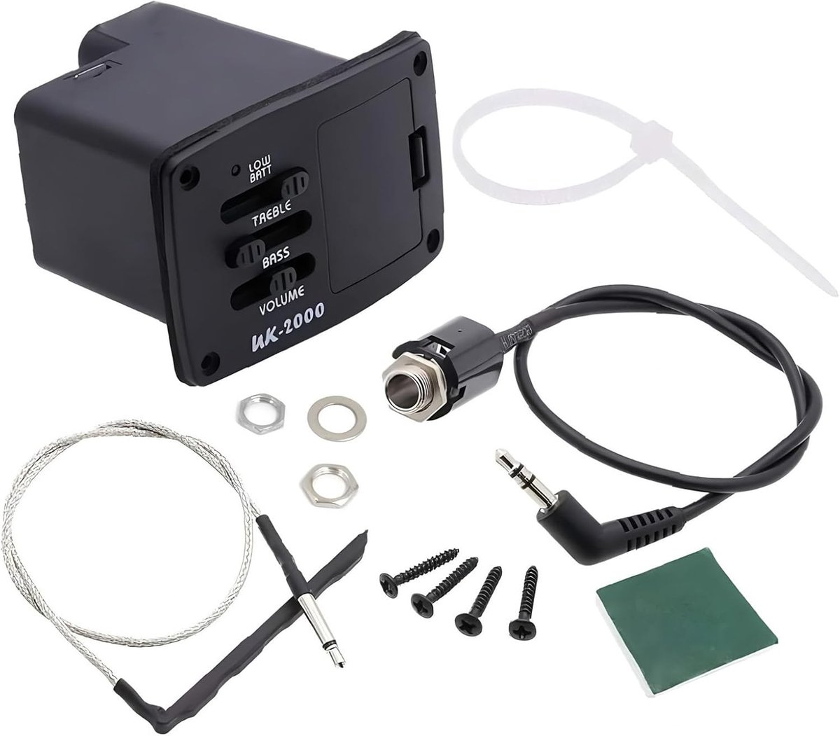 Gitaar Pickup Element - Instrument Klank - Muziek Opnemen - Dubbele Band EQ - 5 x 7 x 5 cm
