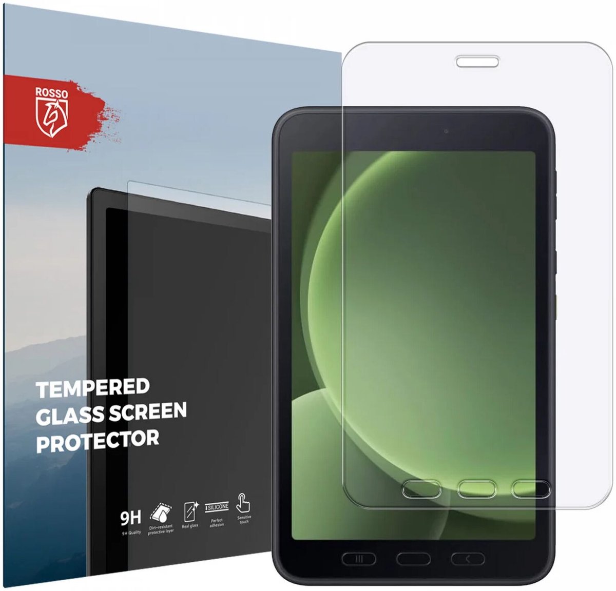 Rosso Screen Protector Geschikt voor Samsung Galaxy Tab Active5 | Beschermlaag | Glasplaatje | 9H Tempered Glass | Gehard Glas | Beschermglas