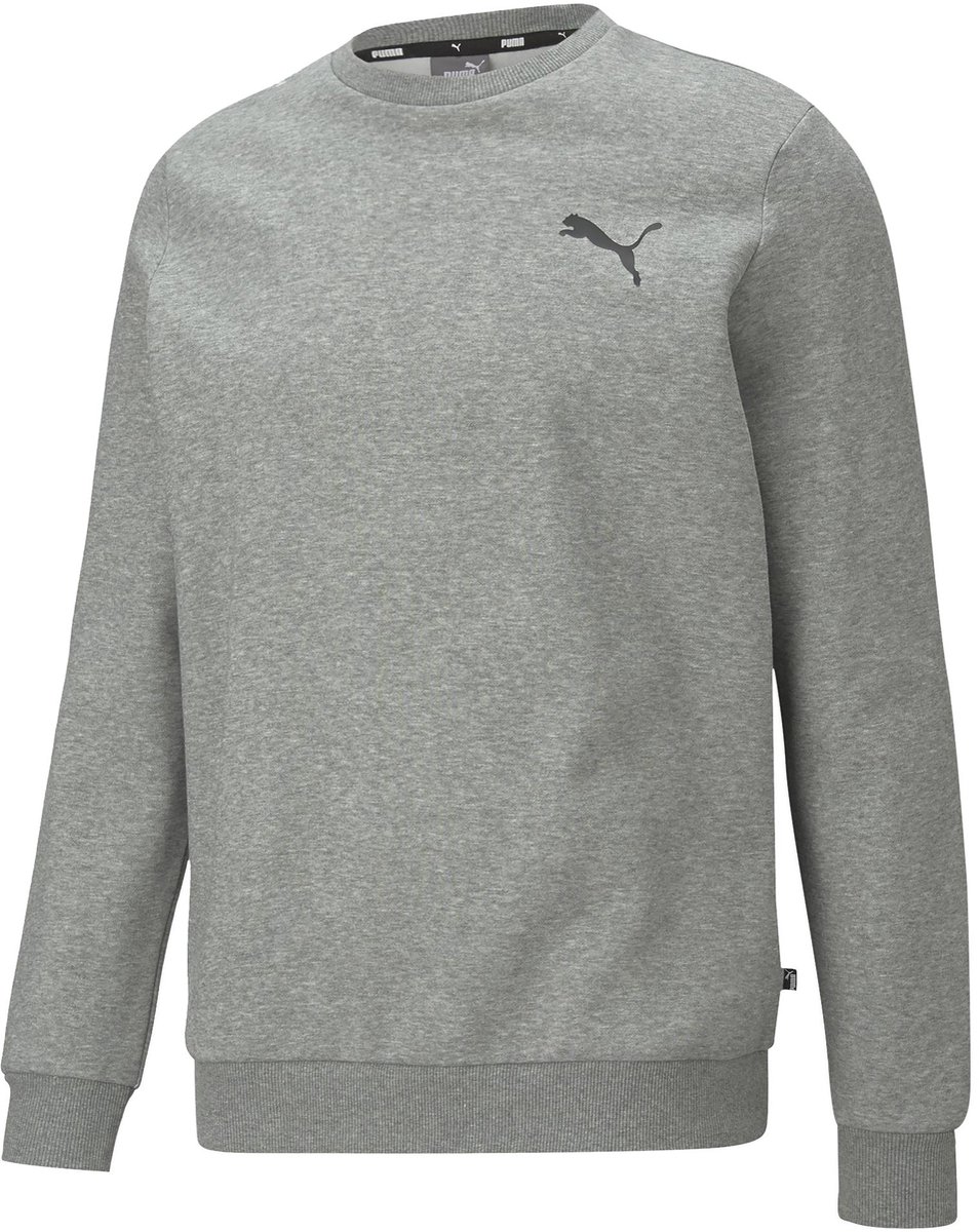 Sweatshirt met klein logo ronde hals Grijs