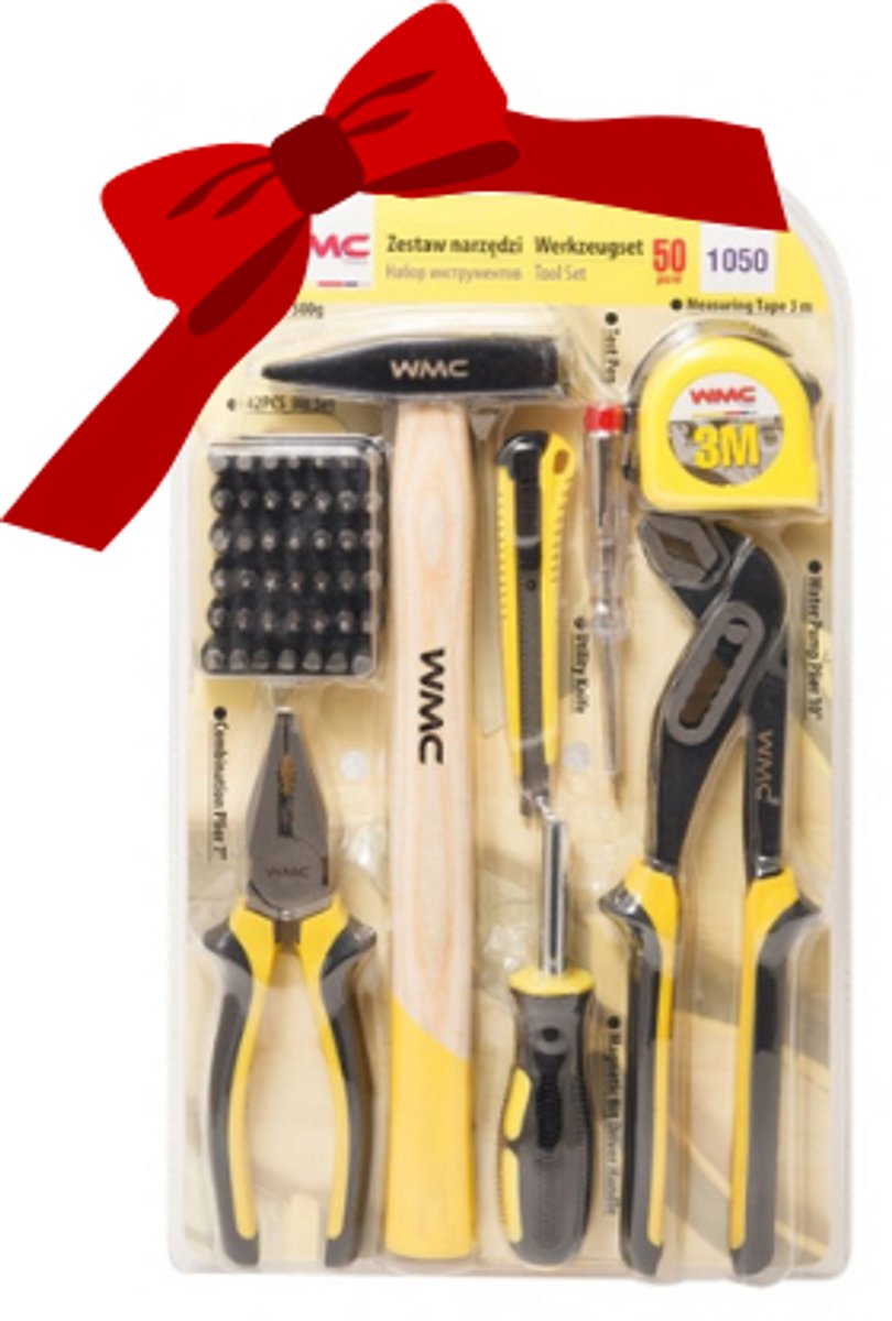 WMC Serie - Gereedschapsset - 50-delig - Schroevendraaiers - Bits - Tangen