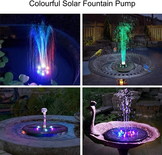 Zonne Fontein Pomp - Waterpomp Tuin - Vogelbad Verrijking - Met Ingebouwde Batterij - 4W 6W — afbeelding 4