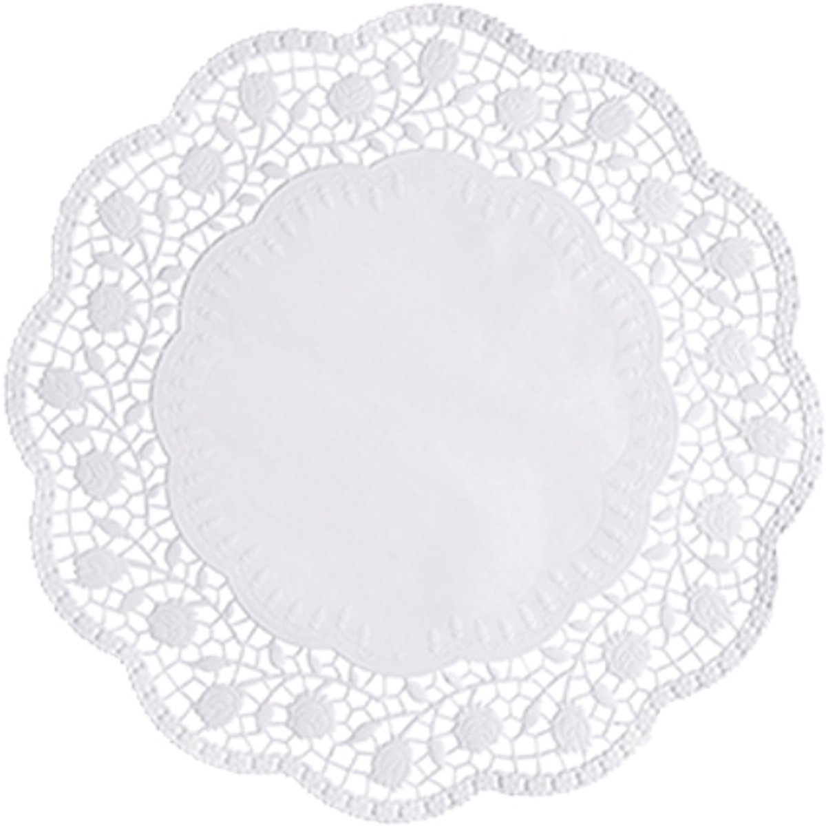 8x 250 Taartranden rond Ø 30 cm wit