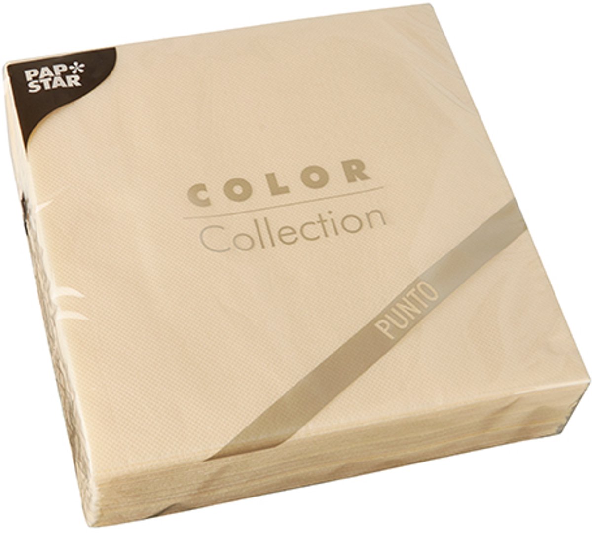 18x 30 Servetten 2-laags PUNTO 1/4 vouw 38 cm x 38 cm champagne micro reliëf