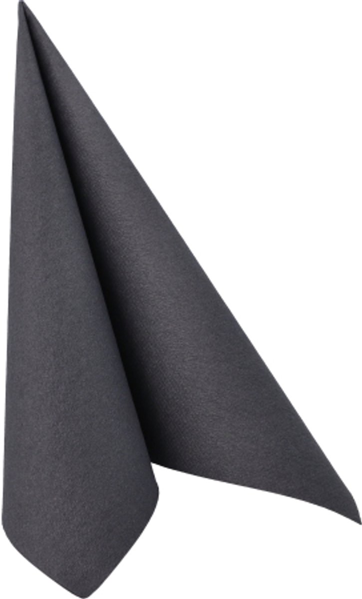8x 20 Servetten ROYAL Collection 1/4 vouw 40 cm x 40 cm zwart