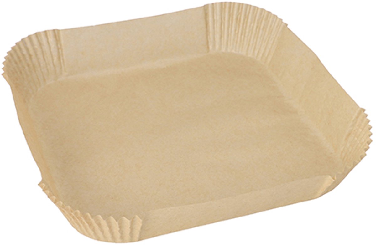 10x 100 Bakpapier 23 cm x 23 cm x 45 cm bruin voor heteluchtfriteuses