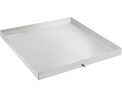 Opvangbak Wasmachine - Lekbak Afvoer - Voorkom Waterschade - Roestvrij Staal 304 - 81x76x6 cm - Zilver