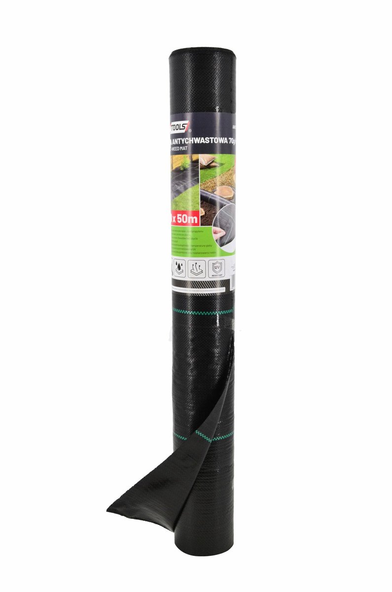 AWTOOLS AGROTKANINA - Onkruidbestrijdingsdoek - 70g 0.8x50m - UV Bestendig