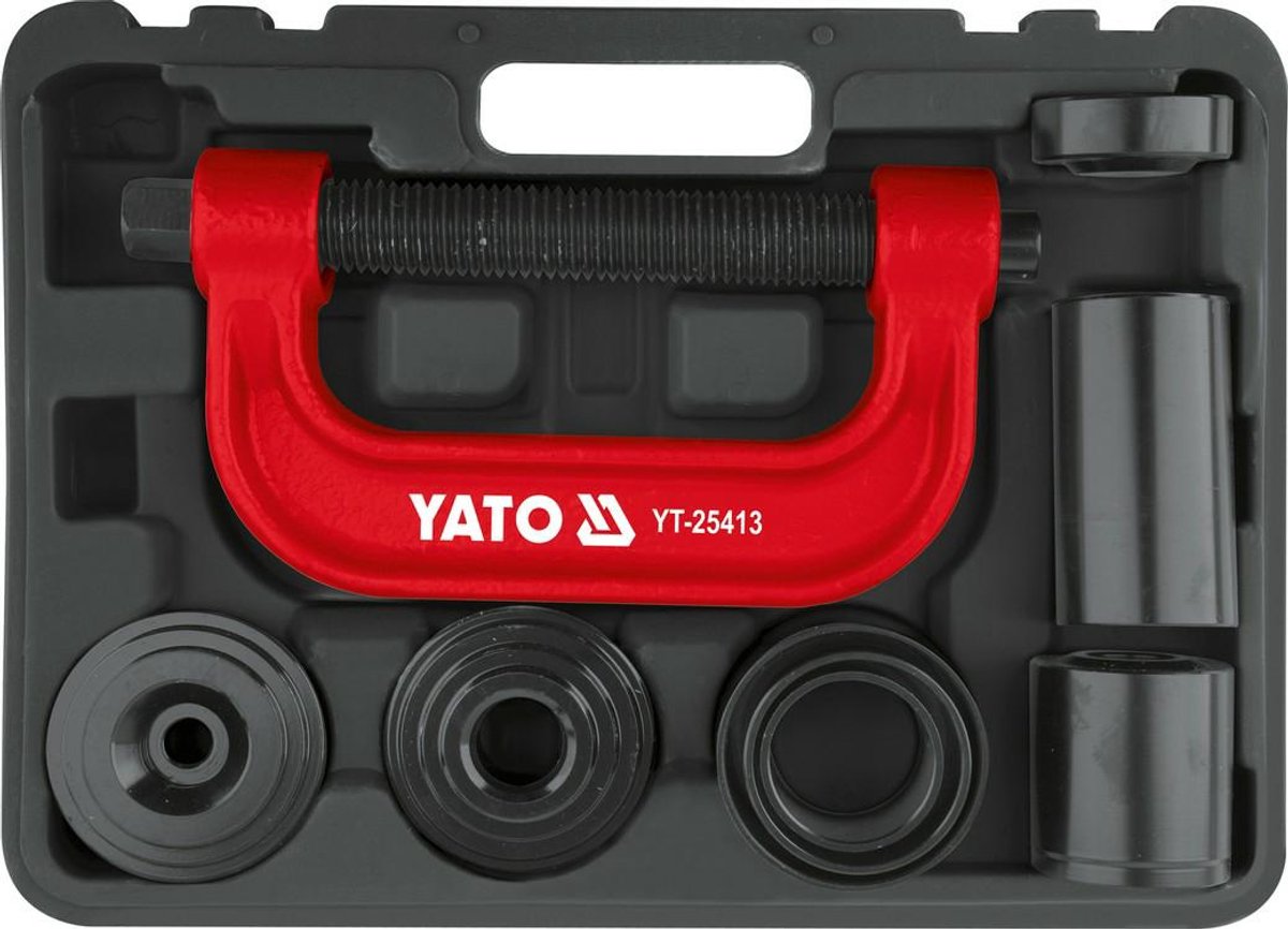 Yato YT-25413 - Schroefpers voor Gelenkpen en Bussen - 9-delige Set - Hoge Kwaliteit Staal