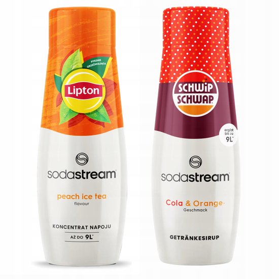 SodaStream Lipton - Ice Tea Perzik en Cola Oranje - Limonadesiroop - Voor Soda Stream