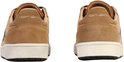 Achterzicht van twee bruine suède Teddy Smith sneakers met witte zolen en 'Teddy Smith' op de hiel.