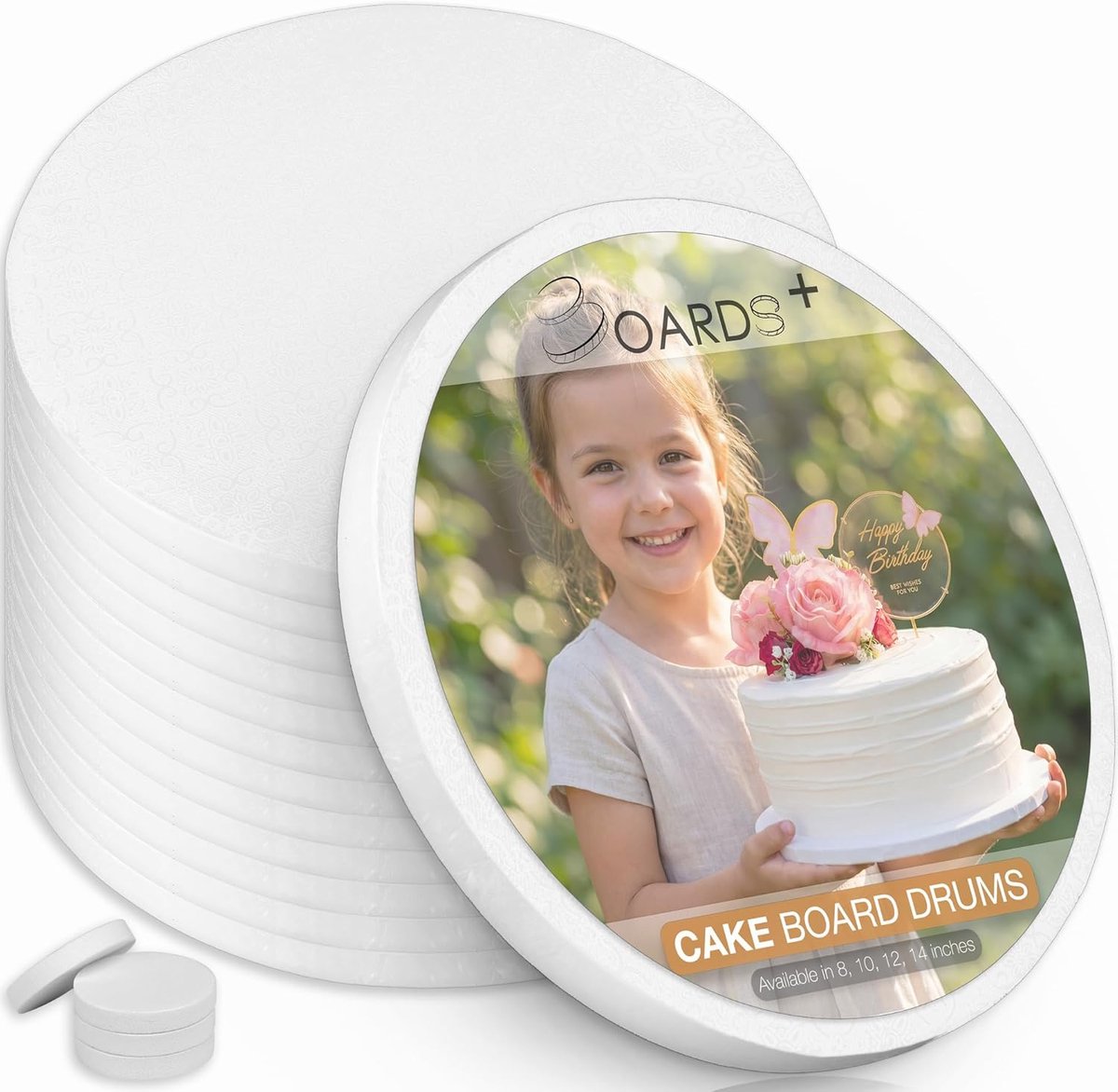 Taart Bodems - Ronde Platen - Taarten Presenteren - Vetvrij & Stevig - 10 Inch - Wit