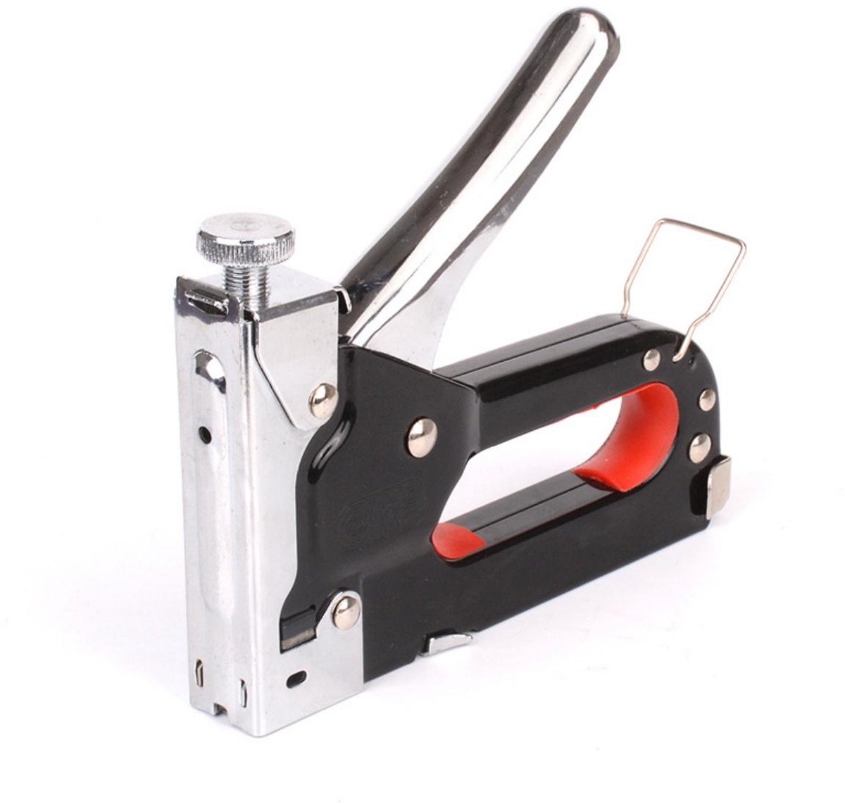 GELLDG Tacker - Handtacker 158x105mm - 3-in-1 Tackerpistool met Regelbare Schotkracht - Comfortabele Greep voor Houtbewerking - Geschikt voor Tischlerei en DIY - RVS Constructie