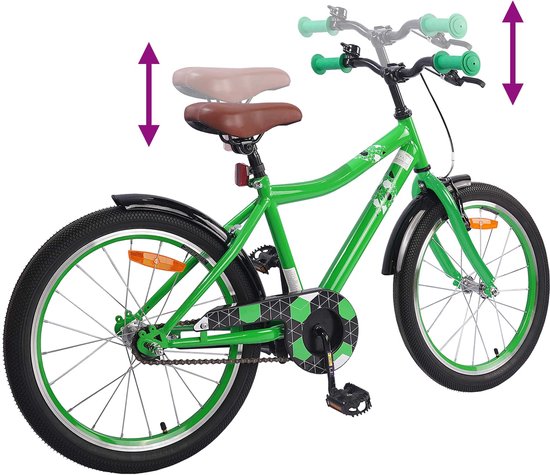 vidaXL - Kinderfiets - 18 - Inch - voor - 5-7 - jaar - oud - Groen van VidaXL — afbeelding 4