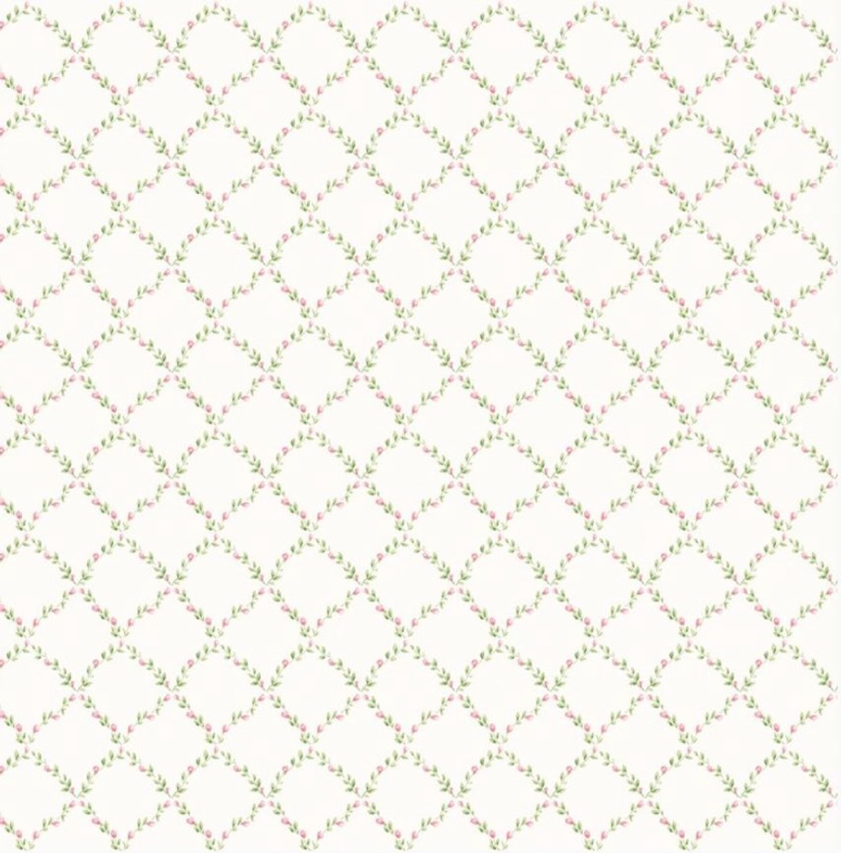 Ruitjes Behang Bloemen – Roze Pastel – Meisjes Kinderkamer Behang – Scandinavisch Bloemenpatroon – Babykamer – Woonkamer – 0,53 x 10,05 M – Miniatures 2