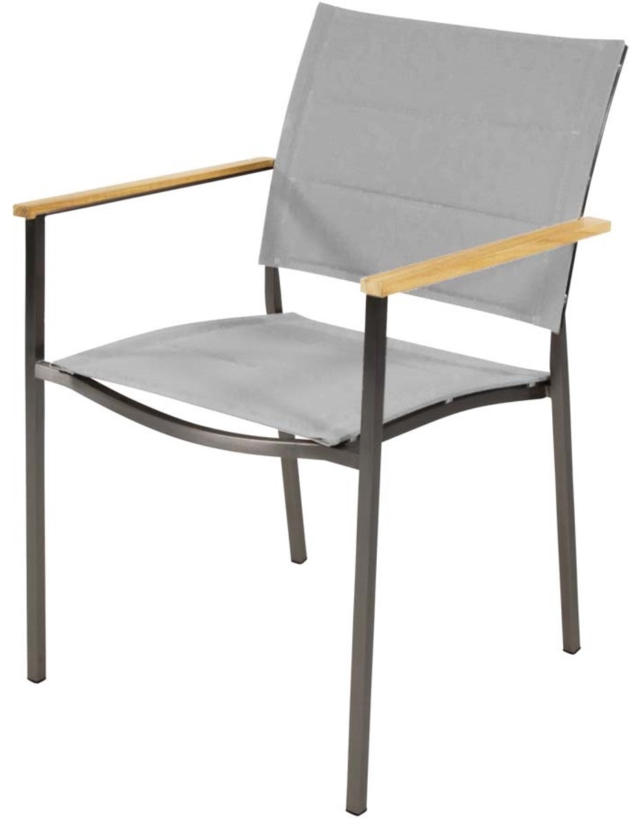 Lesli Living - Bistrostoel Marmaris - Taupe - 55∕56x62x85cm - Set van 4