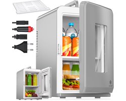 KESSER® Tafelmodel Koelkast 15 Liter AC DC 220-240V en 12V - Mini Koelkast Vrijstaand met Verwarmingsfunctie - Koelbox ideaal voor Auto en camperen -