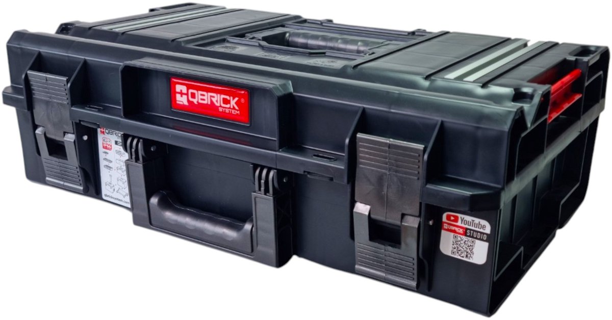 Qbrick System ONE 200 1.0 Techniek gereedschapskoffer modulaire organizer 585 x 385 x 190 mm 15,4 l stapelbaar IP66 - oude versie