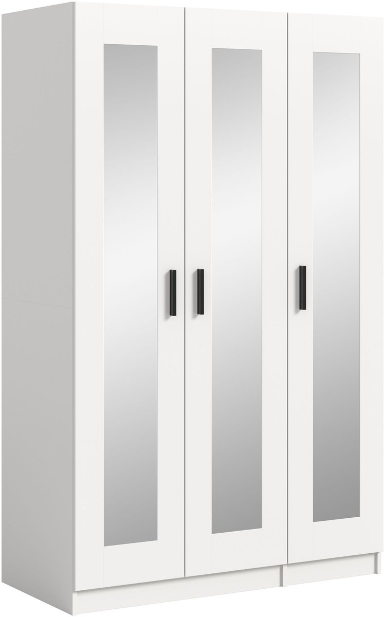 Xonox.Home Kledingkast met 3 deuren Visby wit B/H/D: 120x195x56 cm